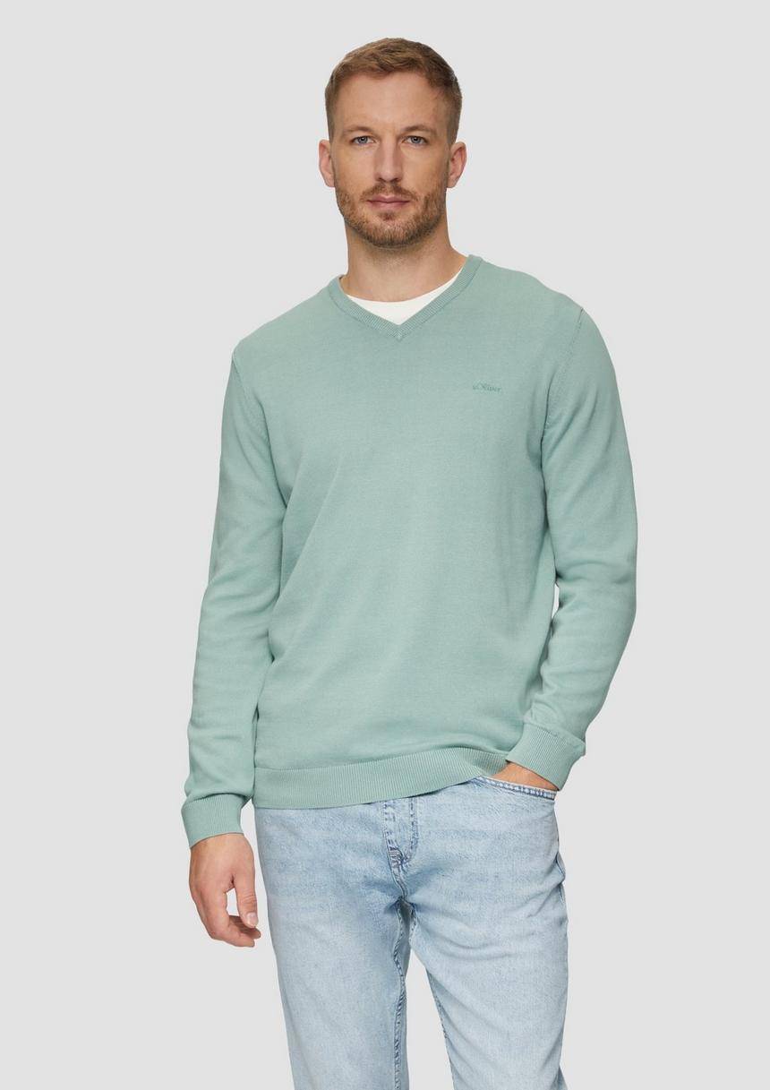 S.Oliver Strickpullover mit Logo-Stickerei