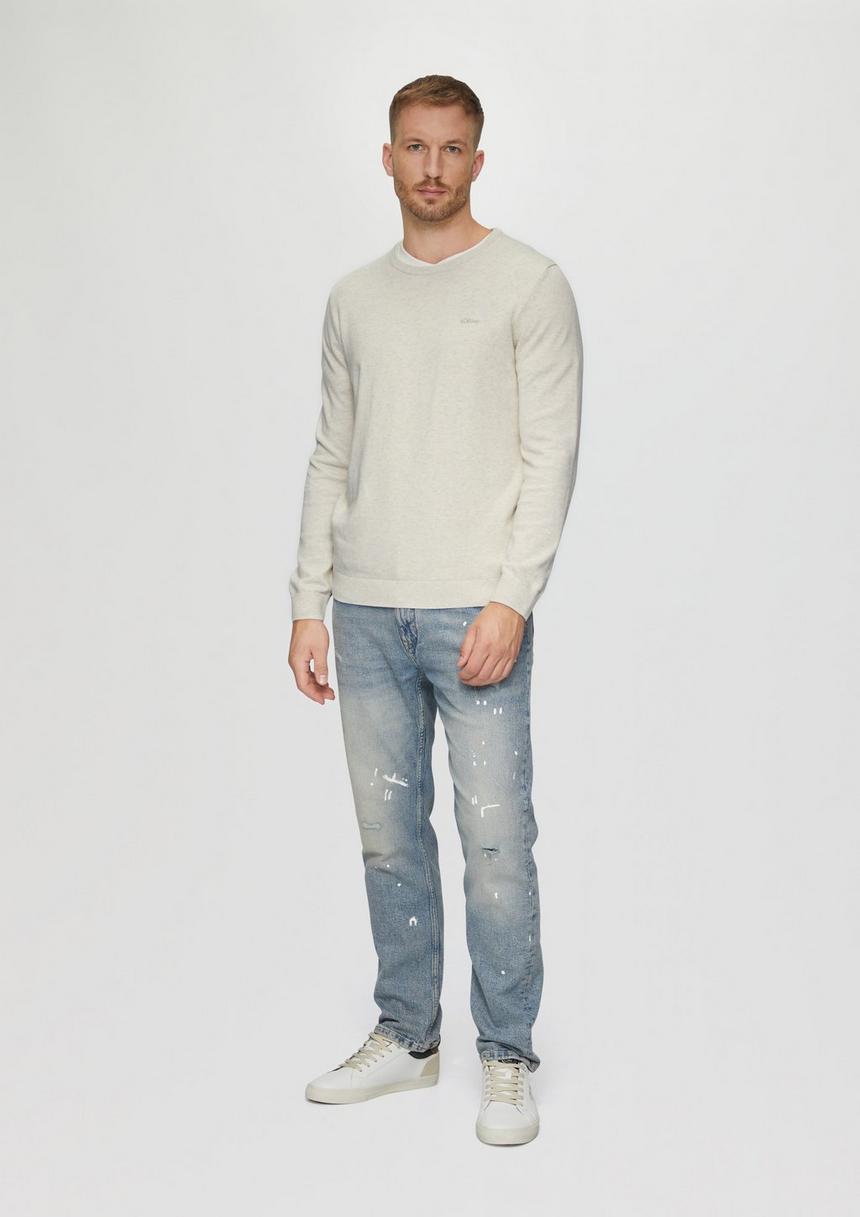 S.Oliver Strickpullover Mit Logo-Stickerei