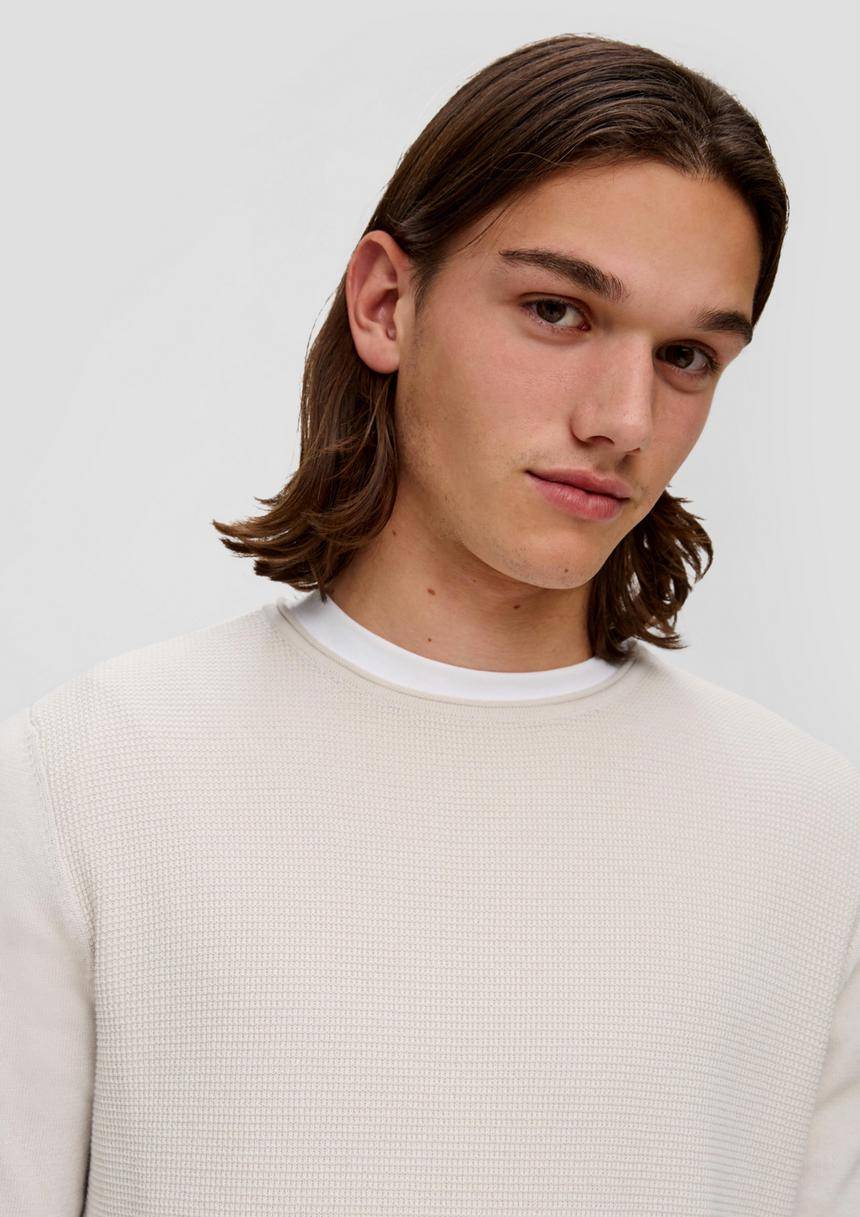 S.Oliver Strickpullover Mit Musterstruktur