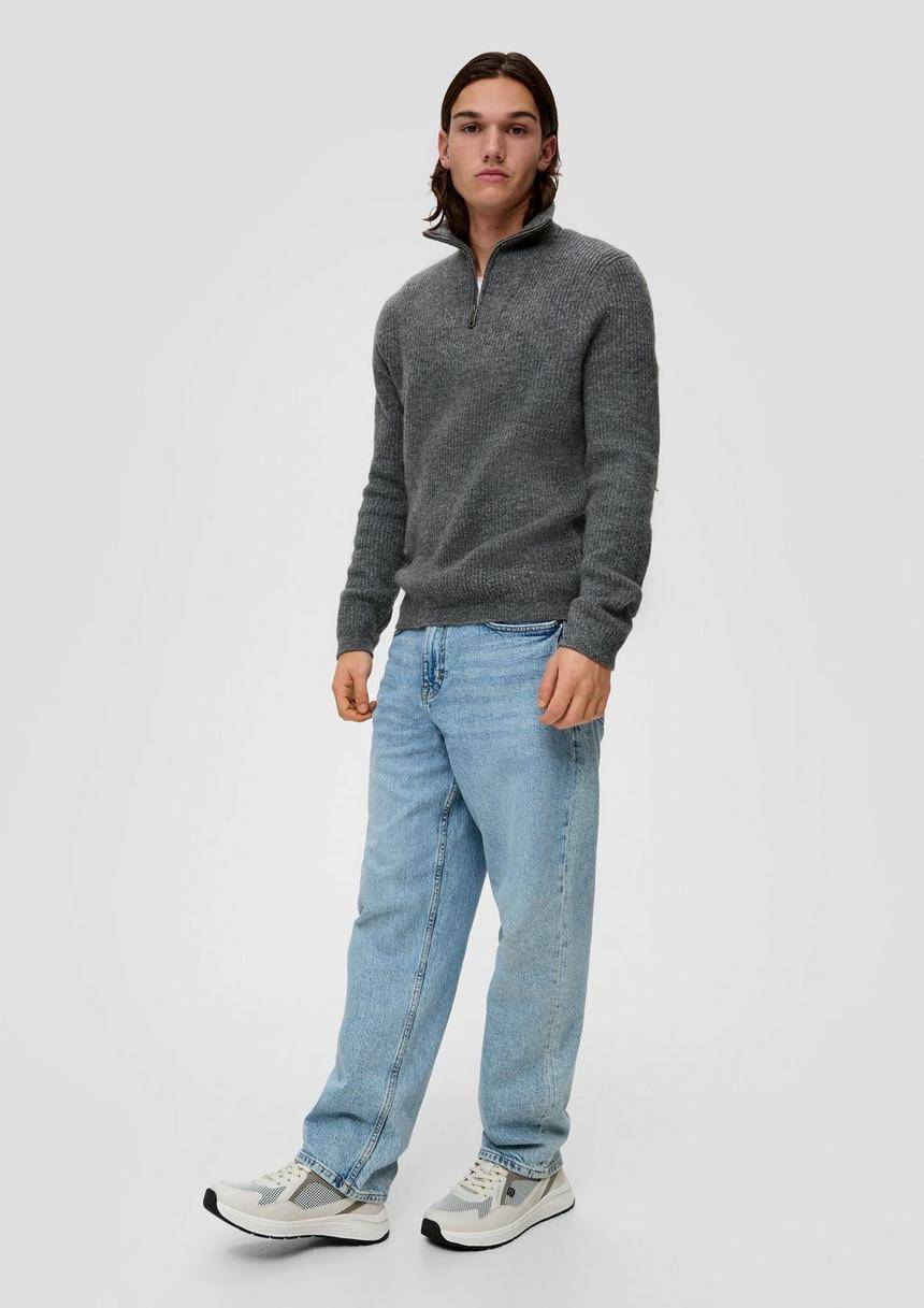 S.Oliver Strickpullover Mit Reißverschluss