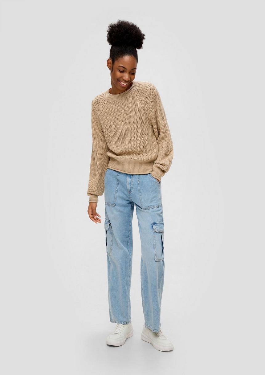 S.Oliver Strickpullover Mit Ripp-Elementen