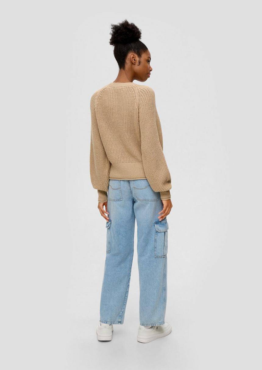 S.Oliver Strickpullover Mit Ripp-Elementen