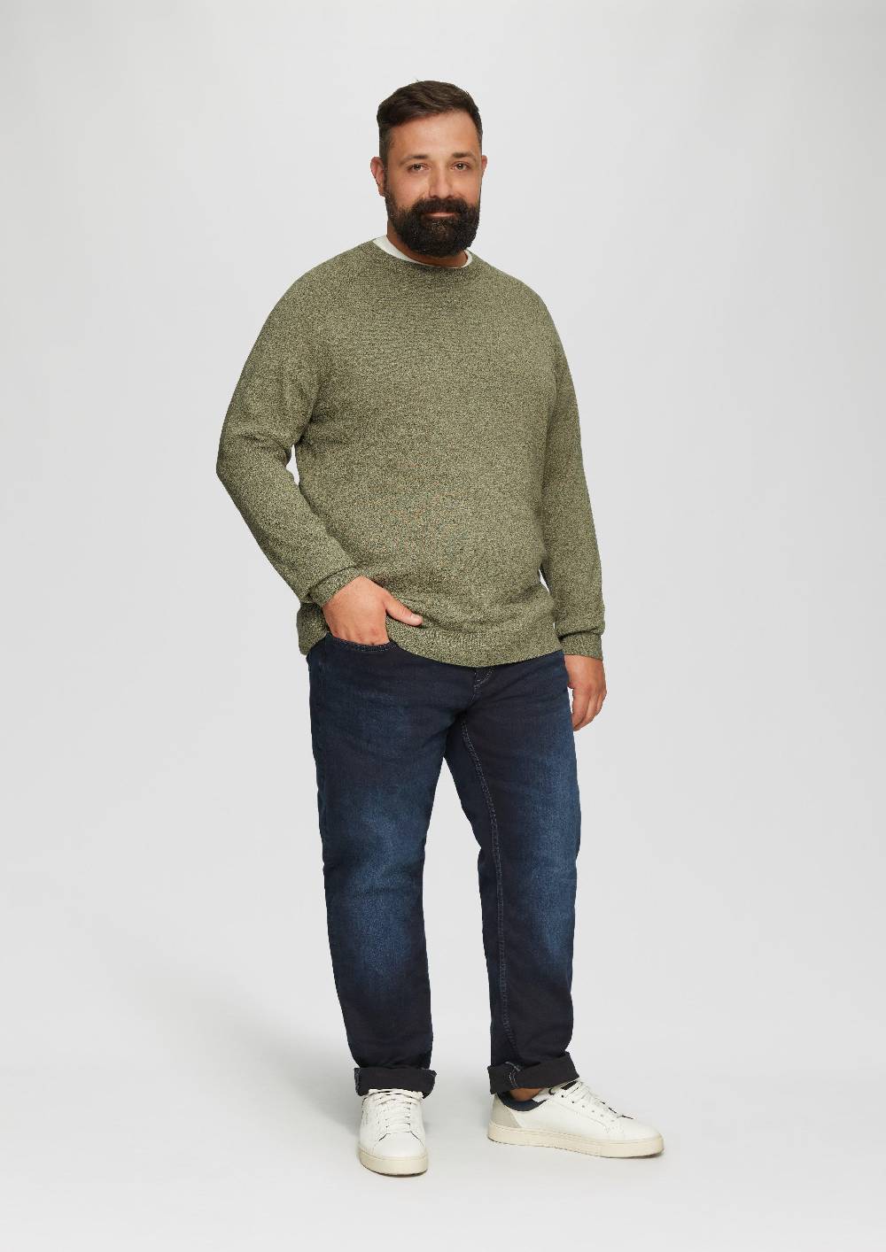 S.Oliver Strickpullover Mit Rippbündchen