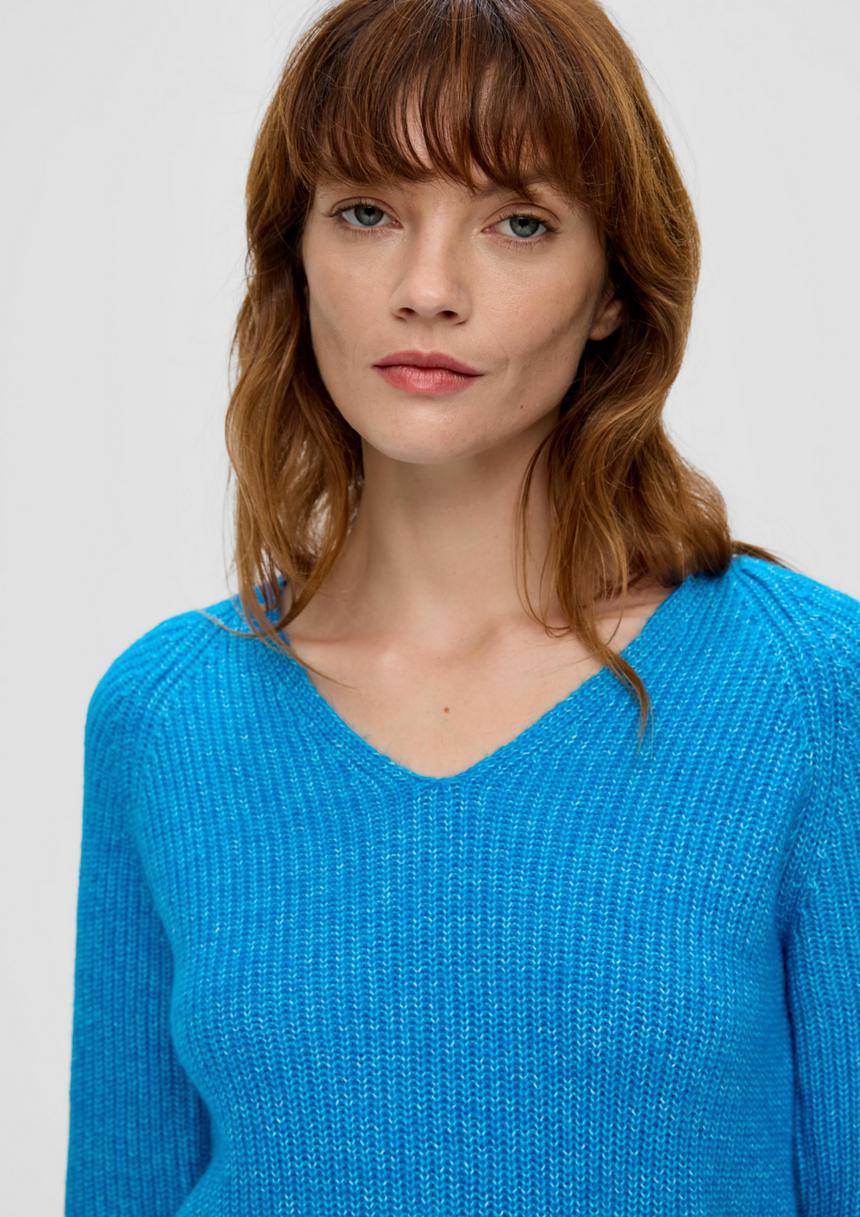 S.Oliver Strickpullover Mit Rippstruktur