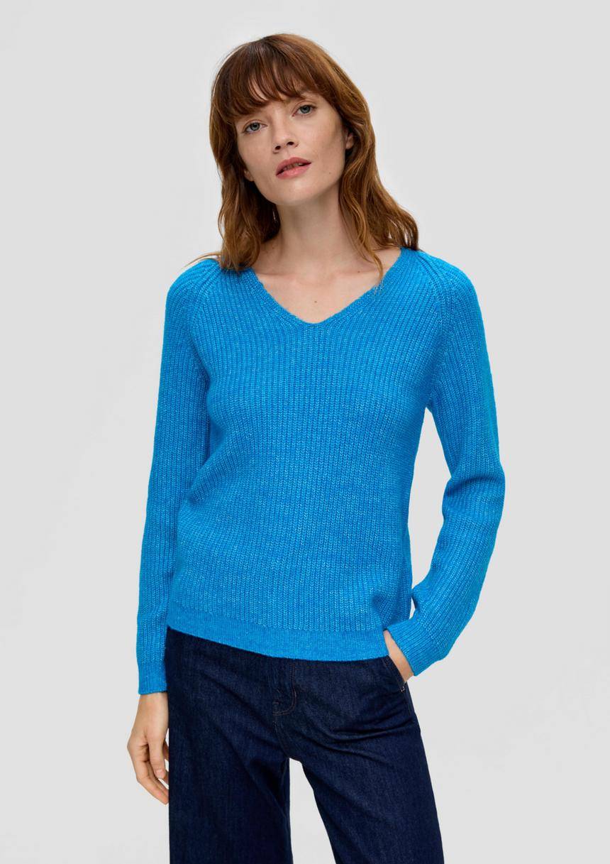 S.Oliver Strickpullover mit Rippstruktur