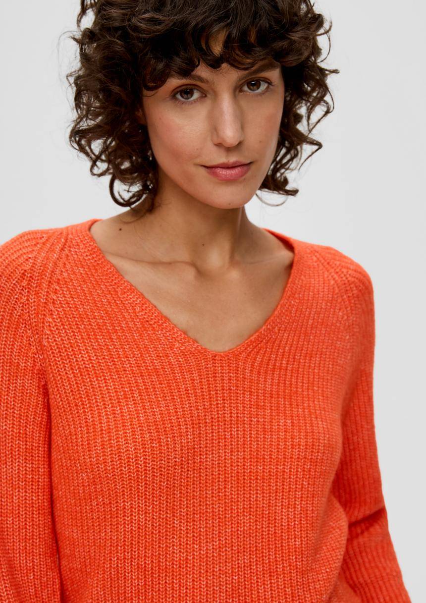 S.Oliver Strickpullover Mit Rippstruktur