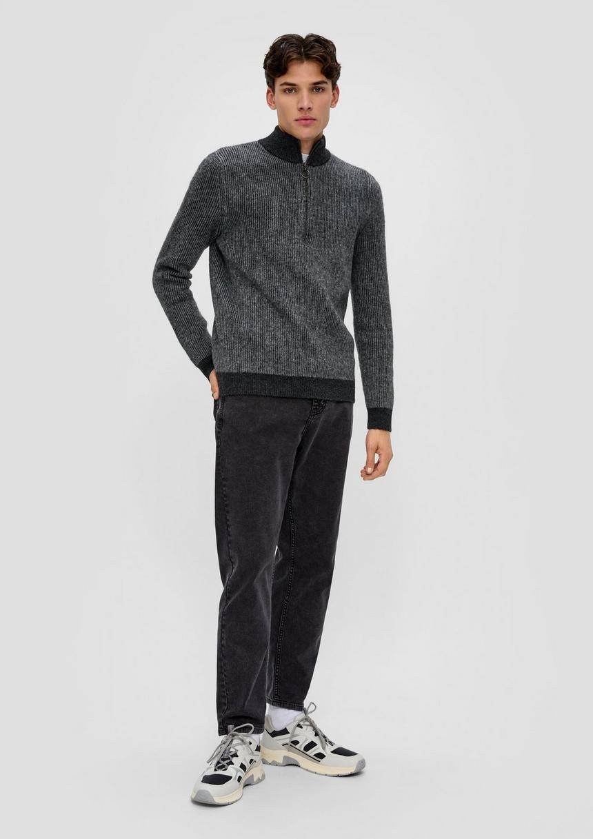 S.Oliver Strickpullover Mit Rippstruktur