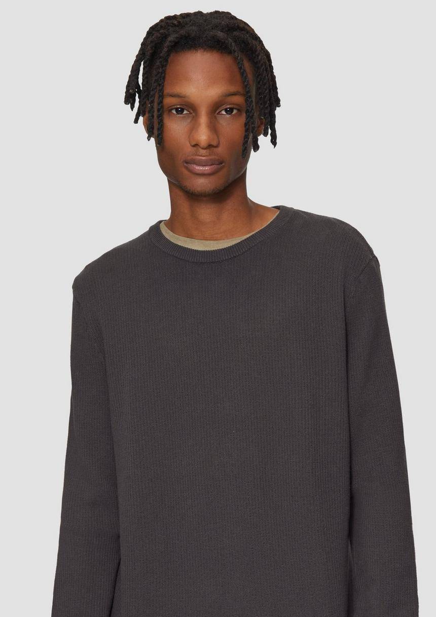 S.Oliver Strickpullover Mit Rippstruktur