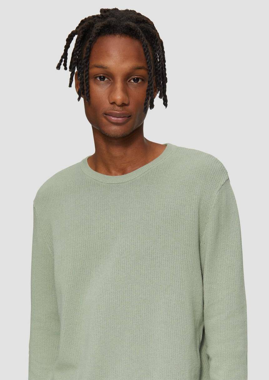 S.Oliver Strickpullover Mit Rippstruktur
