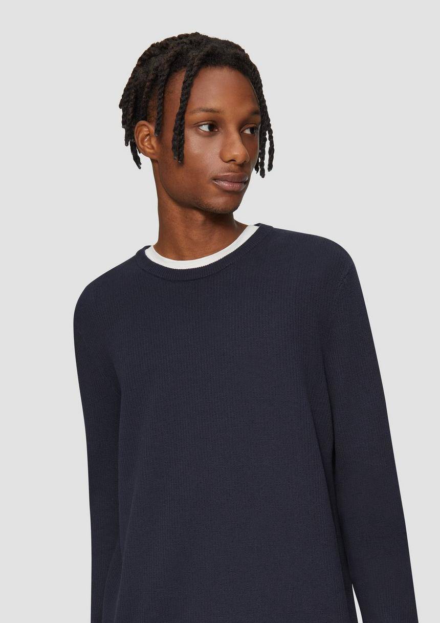 S.Oliver Strickpullover Mit Rippstruktur