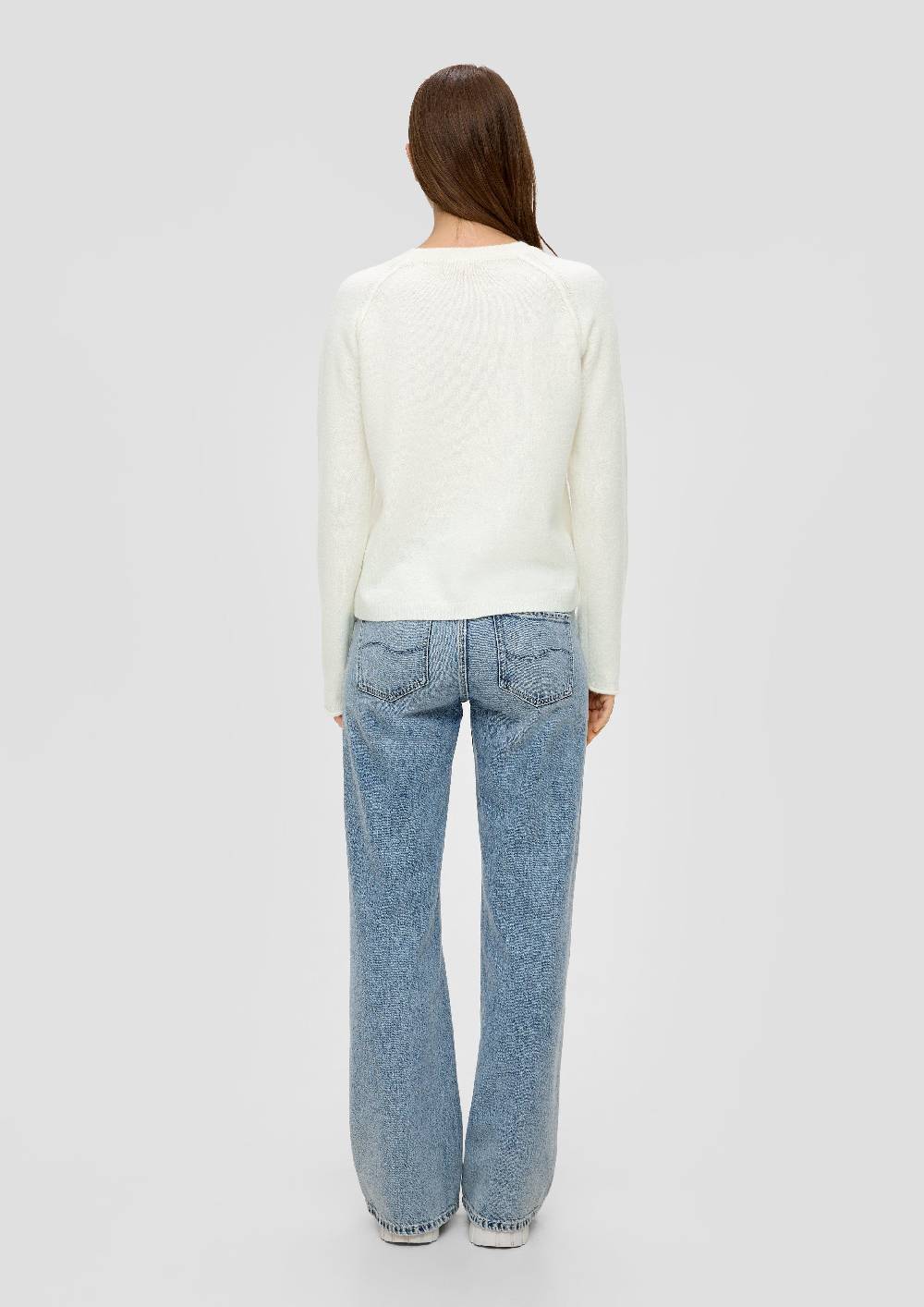 S.Oliver Strickpullover Mit Rollsaum
