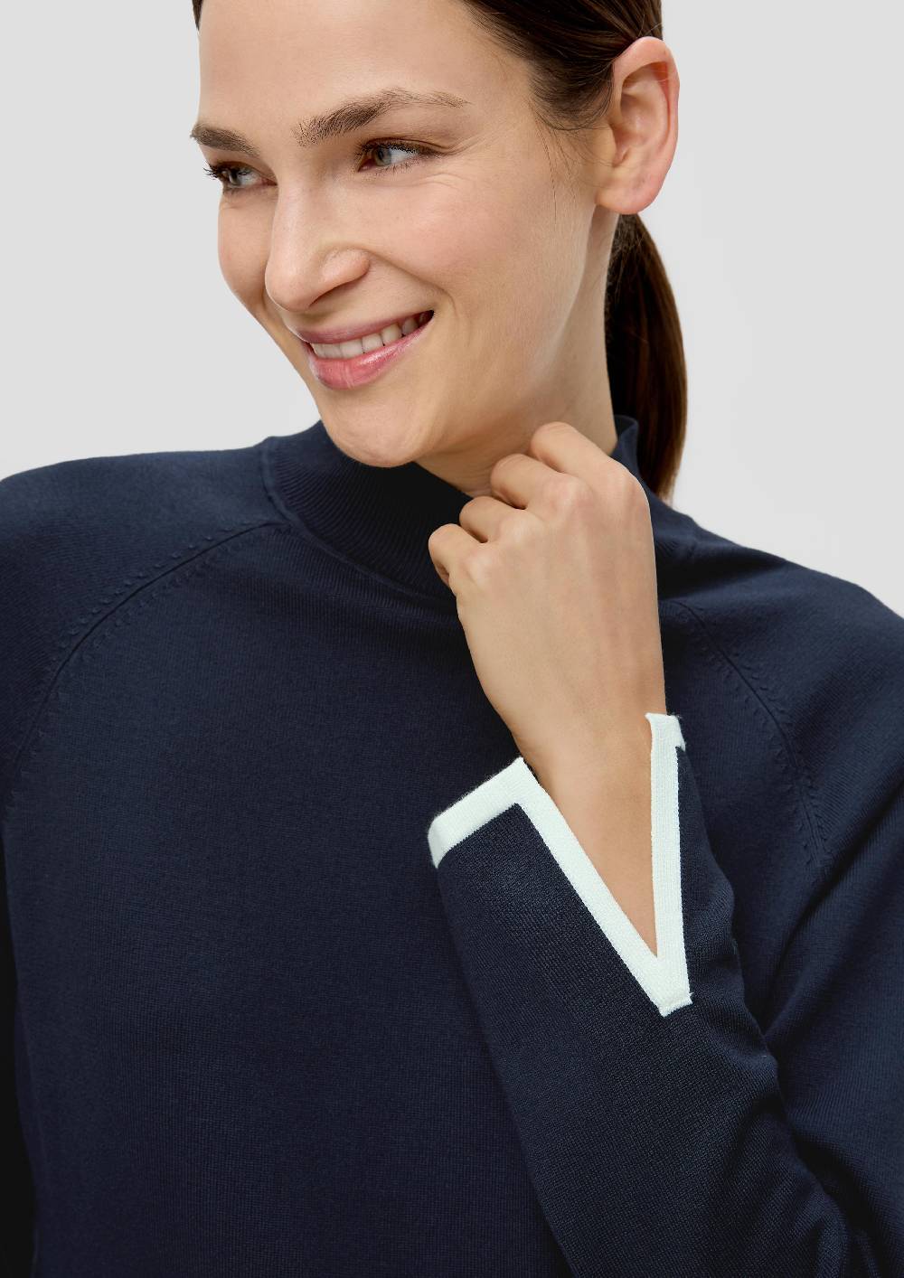 S.Oliver Strickpullover Mit Stehkragen