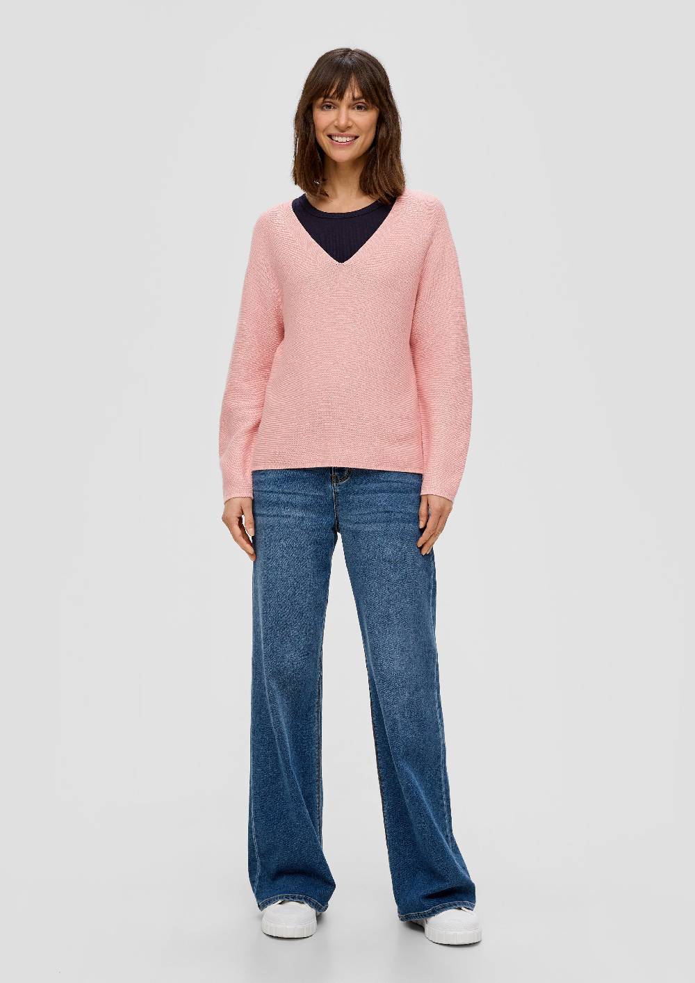 S.Oliver Strickpullover Mit V-Ausschnitt