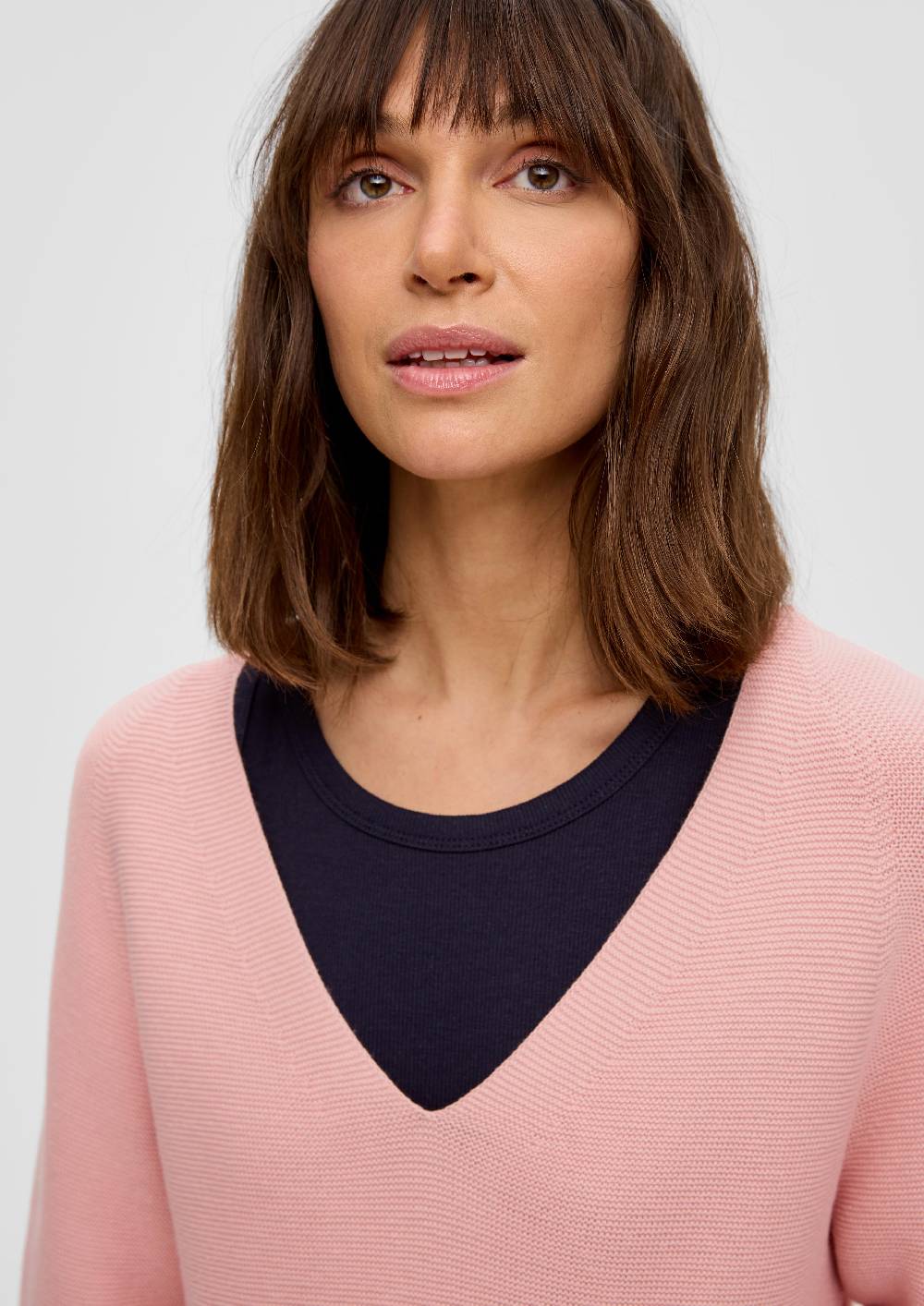 S.Oliver Strickpullover Mit V-Ausschnitt