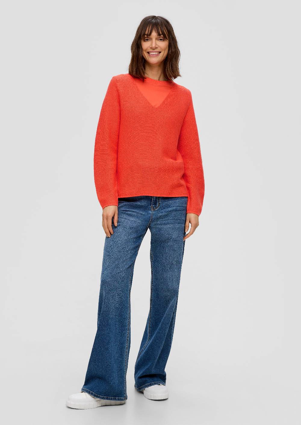 S.Oliver Strickpullover Mit V-Ausschnitt