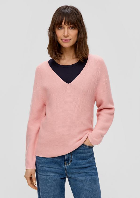 S.Oliver Strickpullover mit V-Ausschnitt
