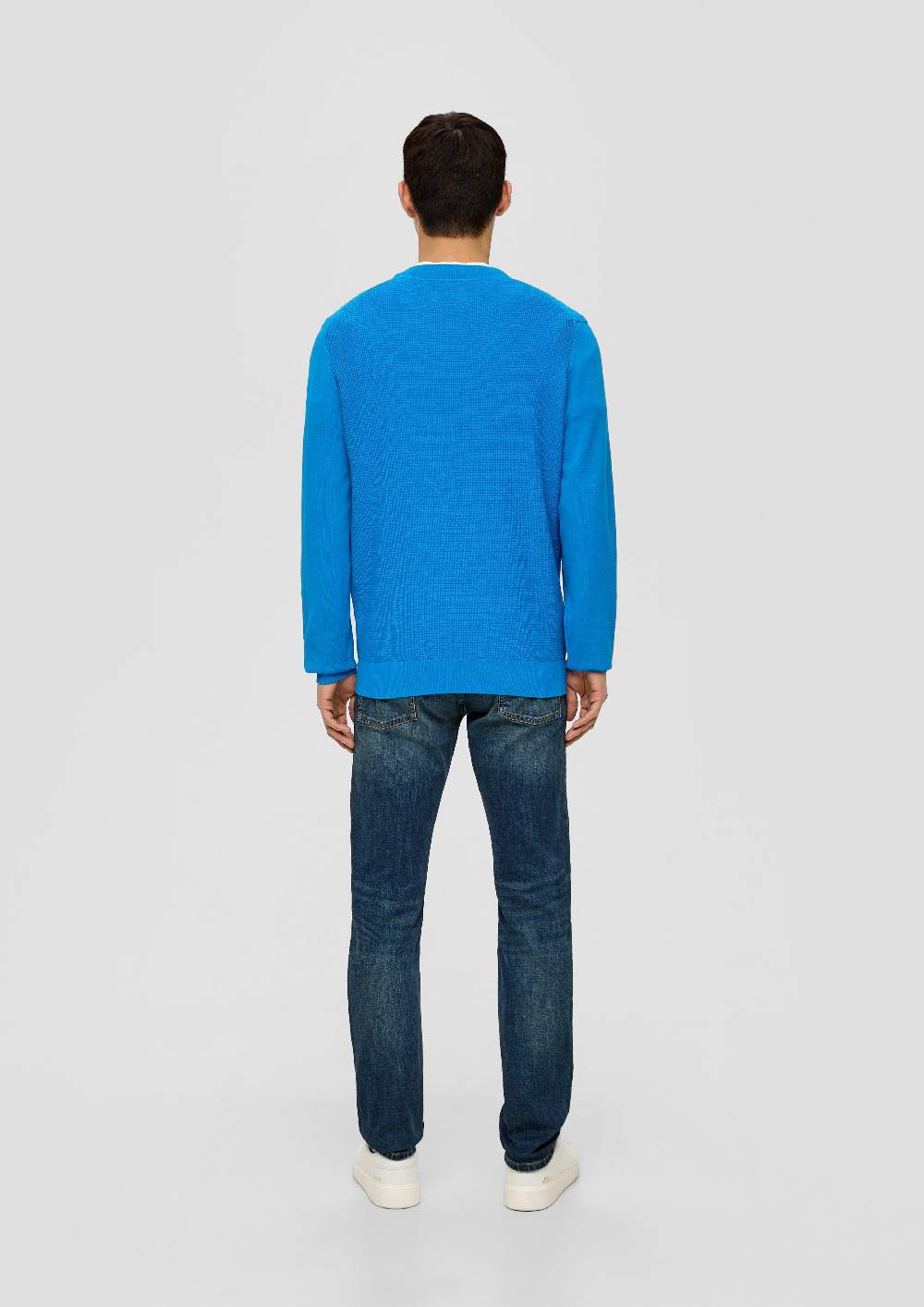 S.Oliver Strickpullover Mit Waffelpiqué-Muster