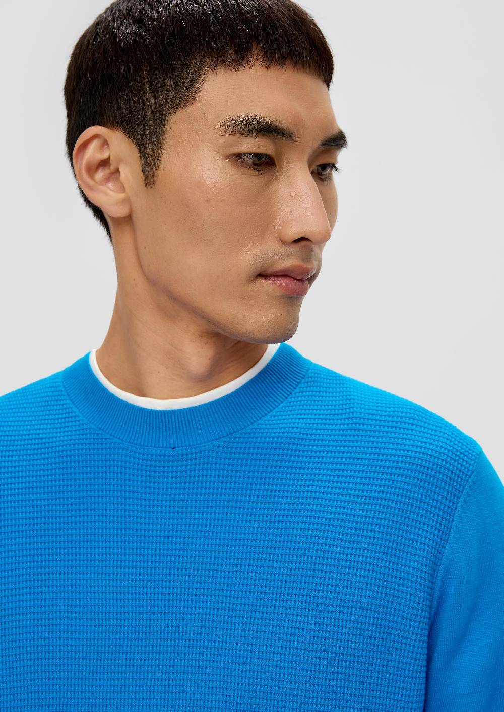 S.Oliver Strickpullover Mit Waffelpiqué-Muster