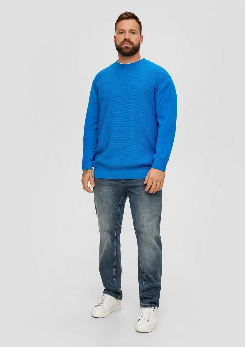 S.Oliver Strickpullover Mit Waffelpiqué-Muster