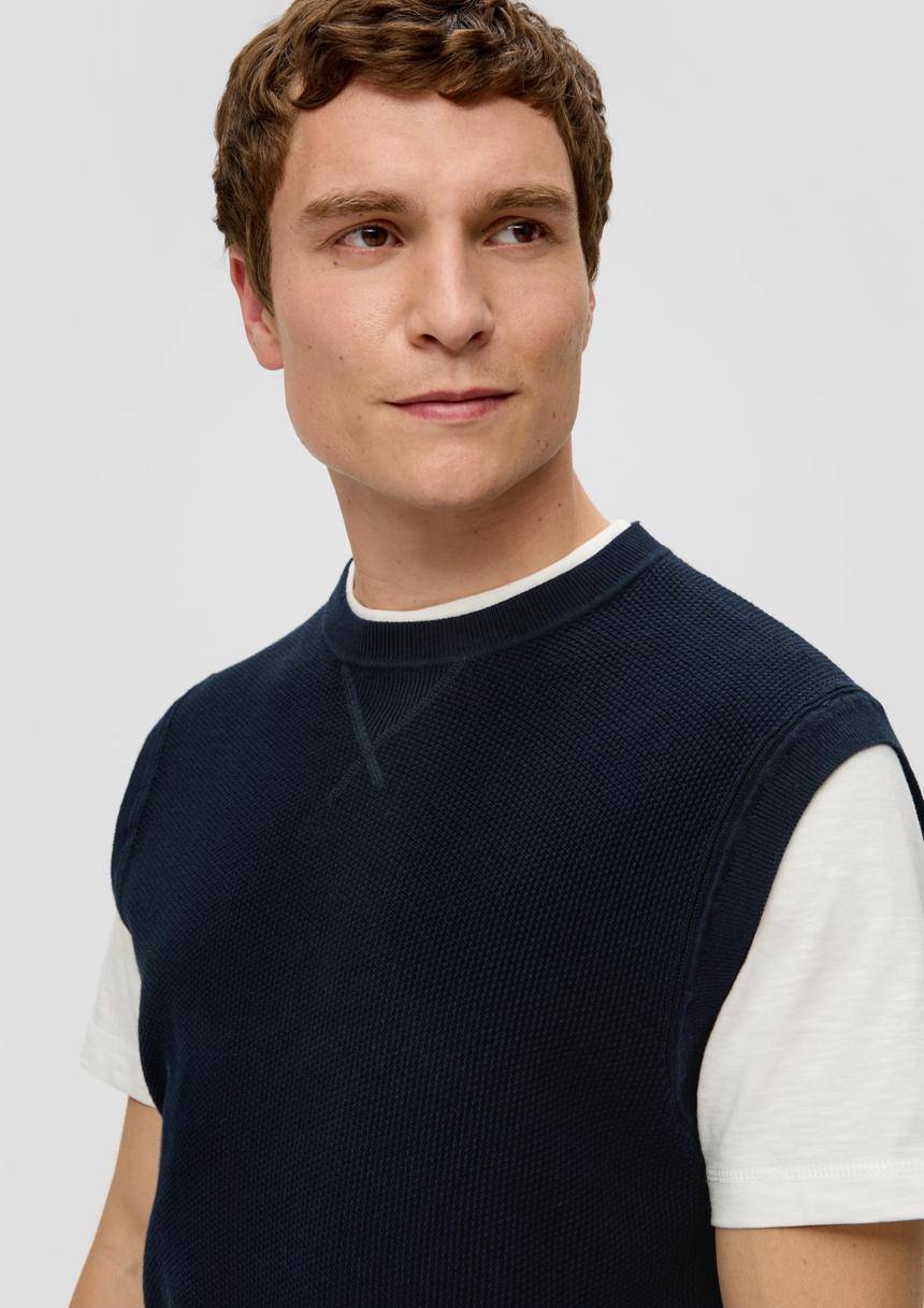 S.Oliver Strickpullunder Aus Reiner Baumwolle