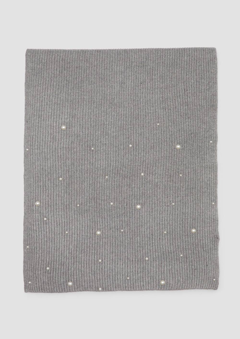 S.Oliver Strickschal Mit Schmuckperlen