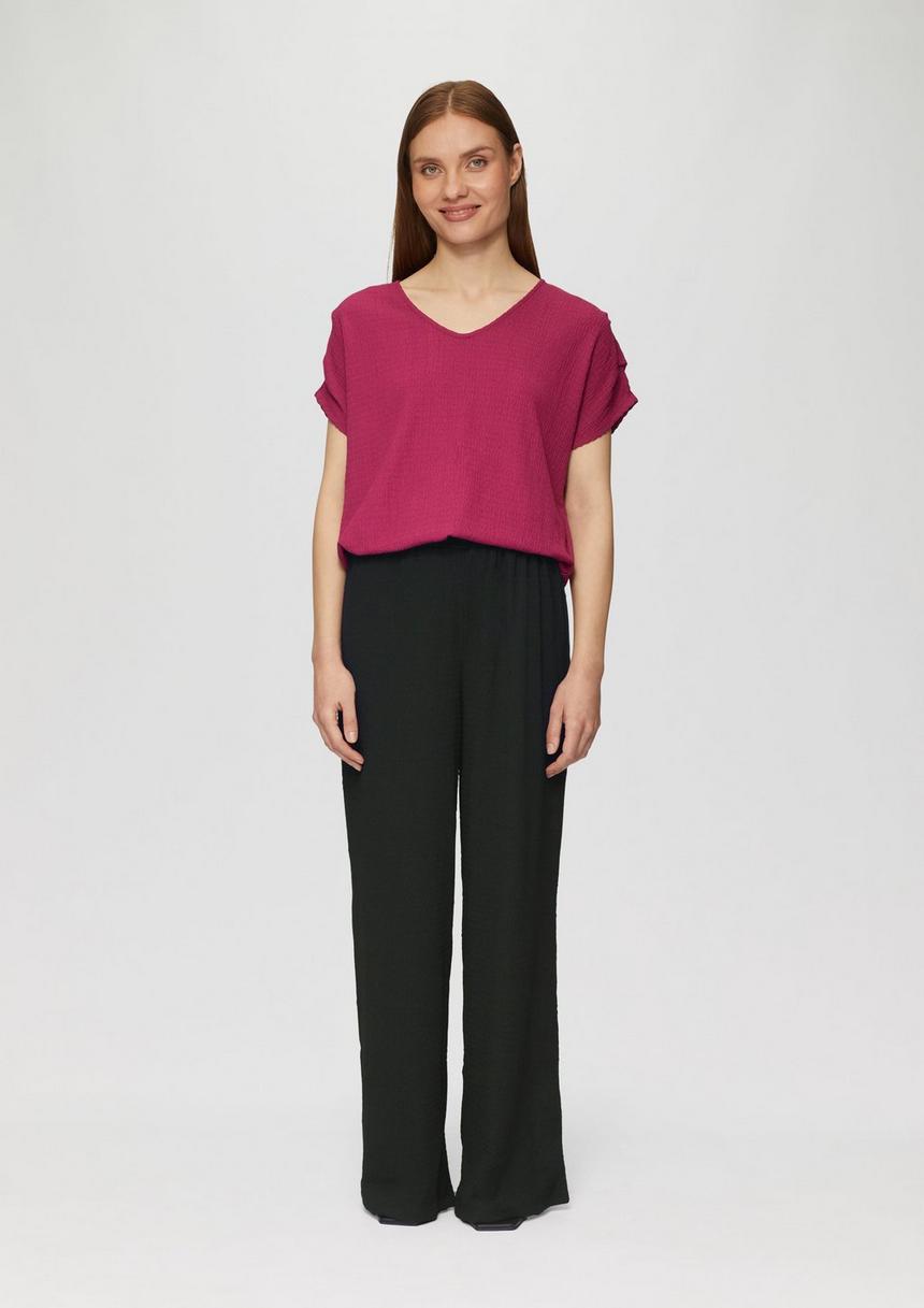 S.Oliver Strukturierte Hose Mit Wide Leg