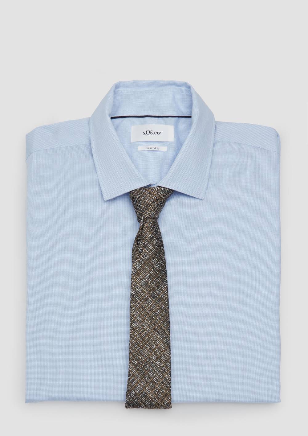 S.Oliver Strukturierte Krawatte Aus Seidenmix