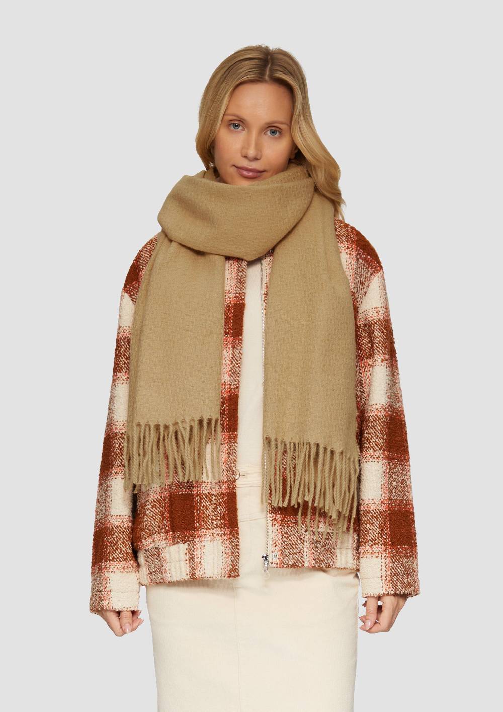 S.Oliver Strukturierter Schal Mit Fransen