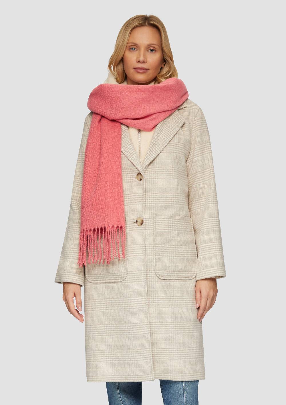 S.Oliver Strukturierter Schal Mit Fransen