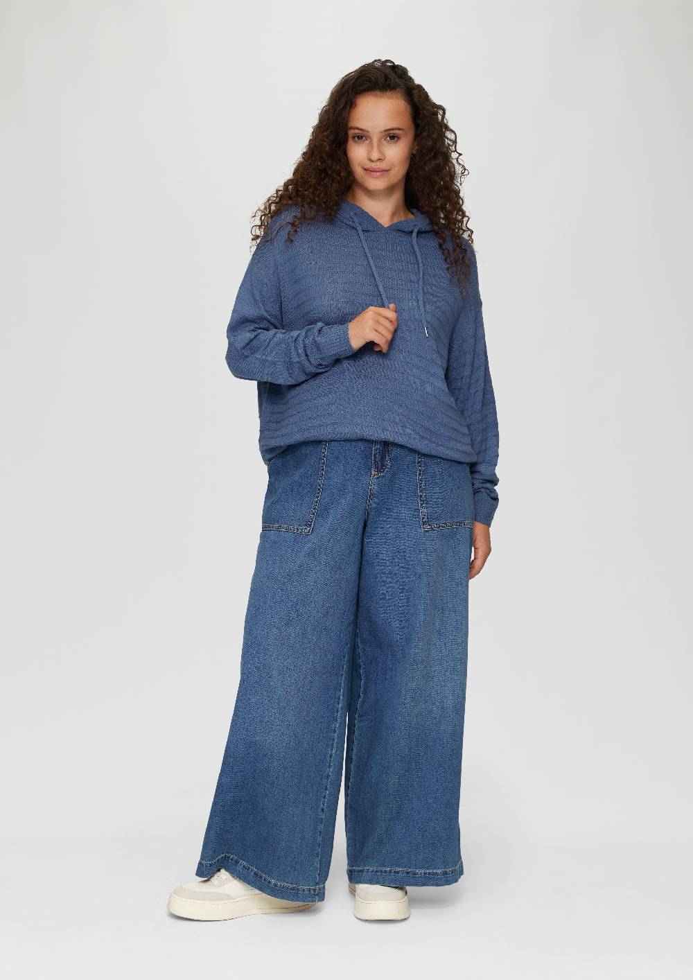 S.Oliver Strukturierter Strickpullover Mit Kapuze