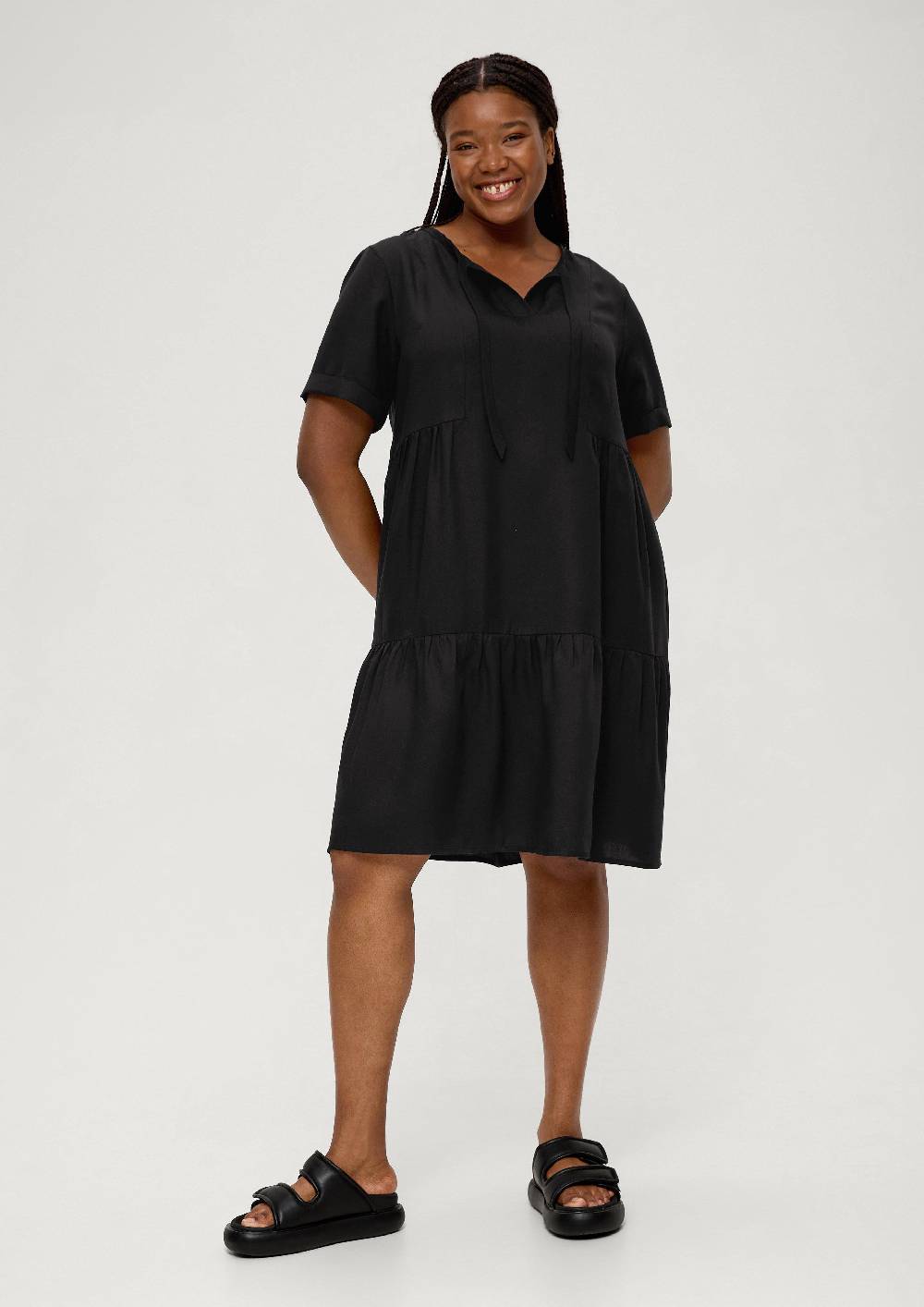 S.Oliver Stufenkleid Aus Lyocell