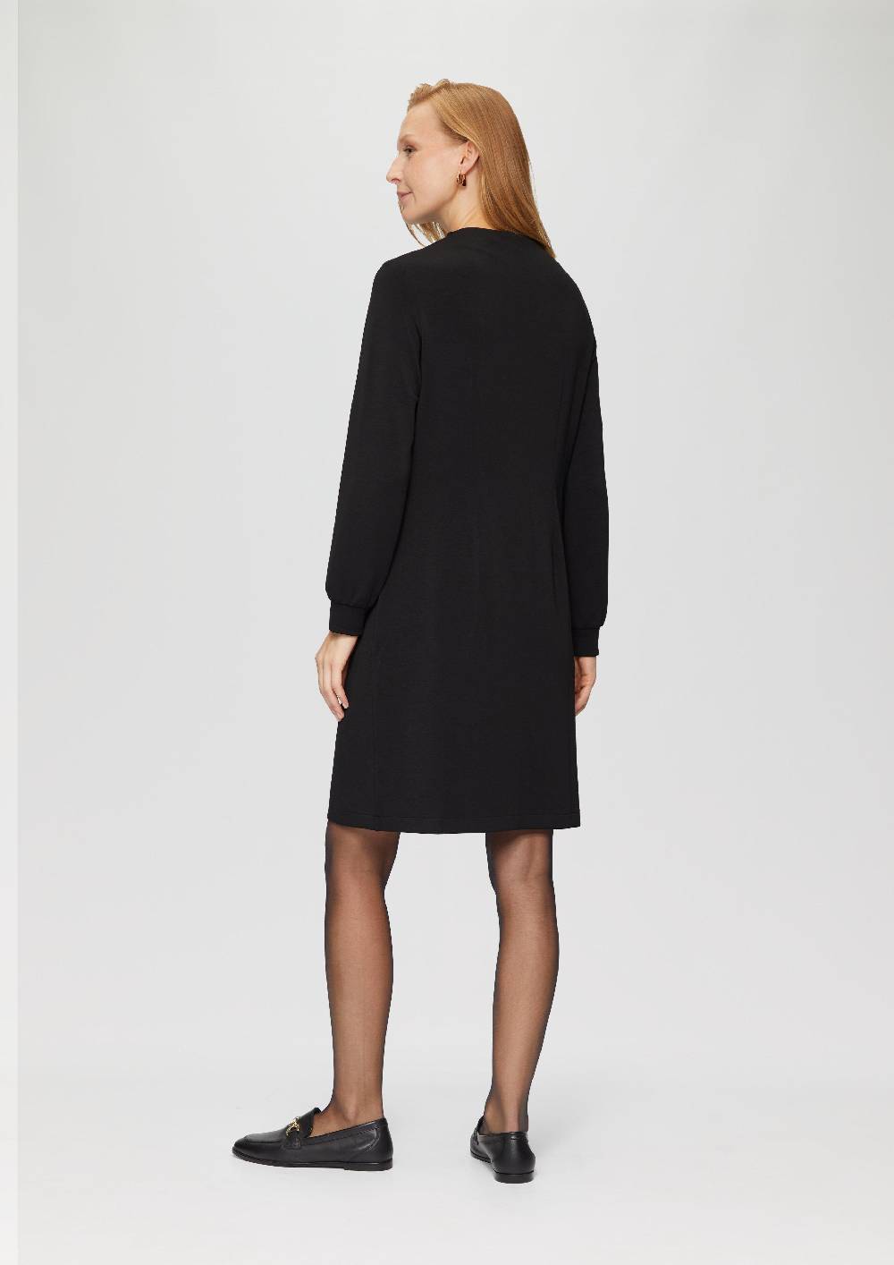 S.Oliver Sweat-Kleid Mit Gelegtem Kragen