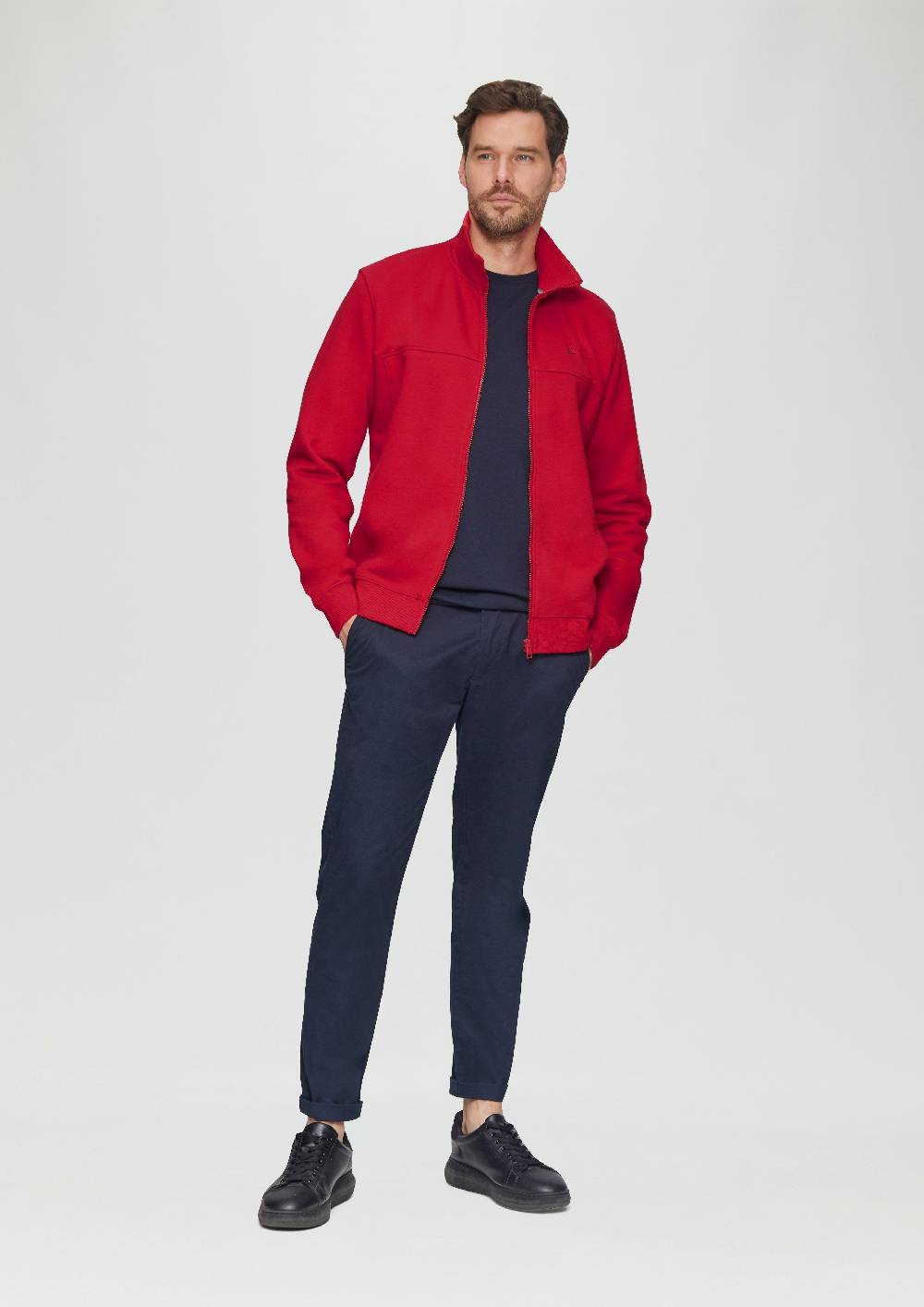 S.Oliver Sweatjacke Mit Stehkragen