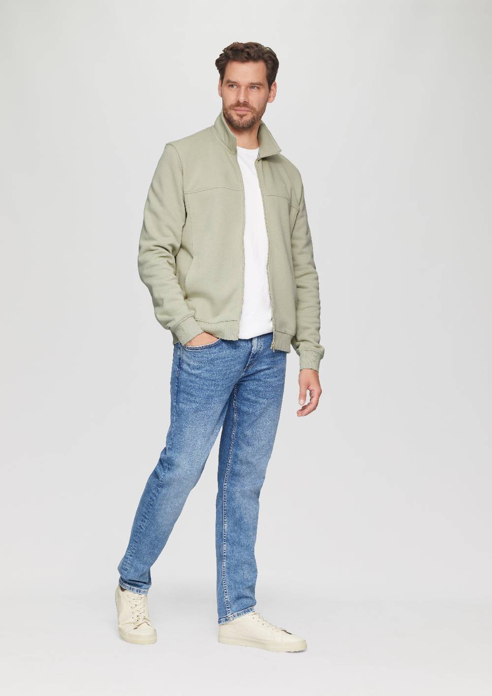 S.Oliver Sweatjacke Mit Stehkragen