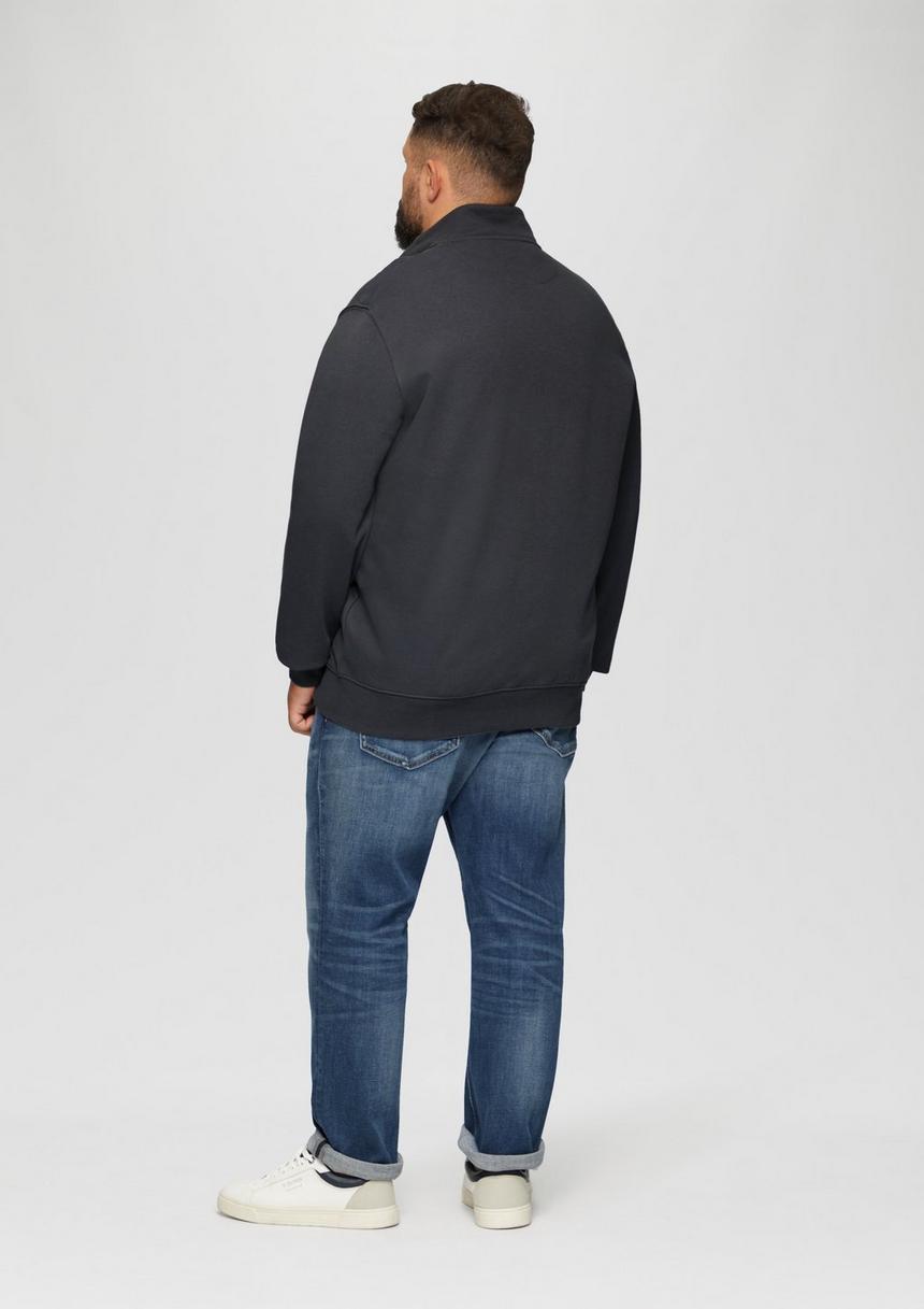 S.Oliver Sweatjacke Mit Stehkragen Und Logo-Detail