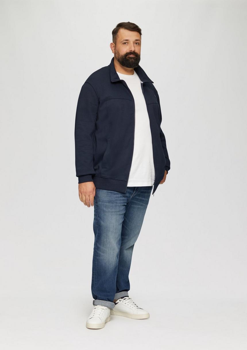 S.Oliver Sweatjacke Mit Stehkragen Und Logo-Detail