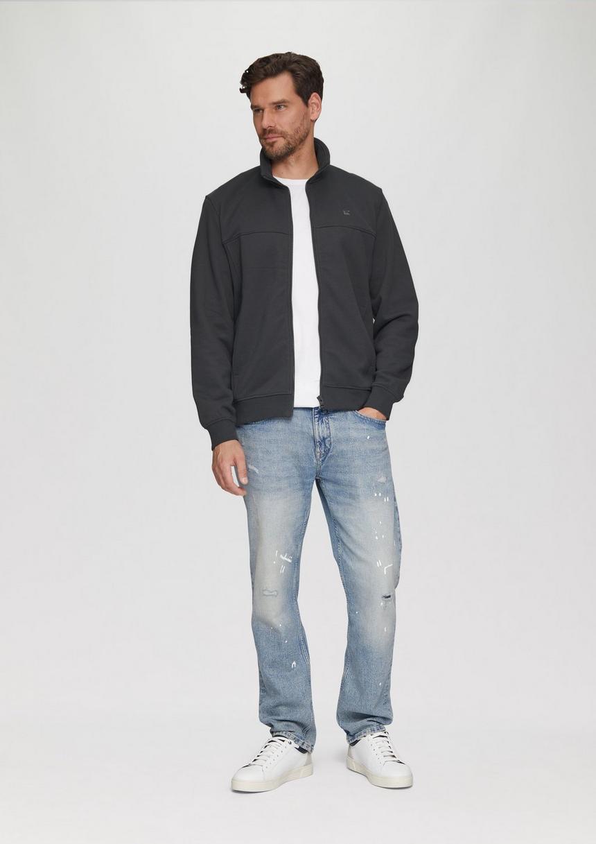 S.Oliver Sweatjacke Mit Stehkragen Und Logo-Detail