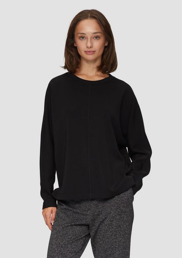 S.Oliver Sweatshirt aus Scuba mit Fledermausärmeln