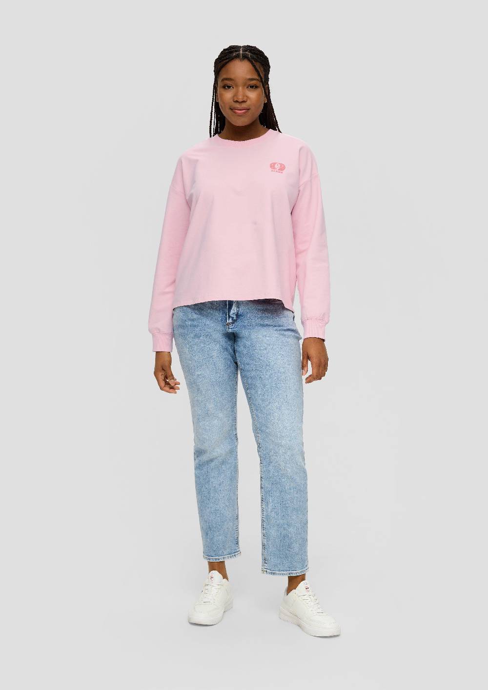 S.Oliver Sweatshirt Im Boxy Cut Mit Rückenprint