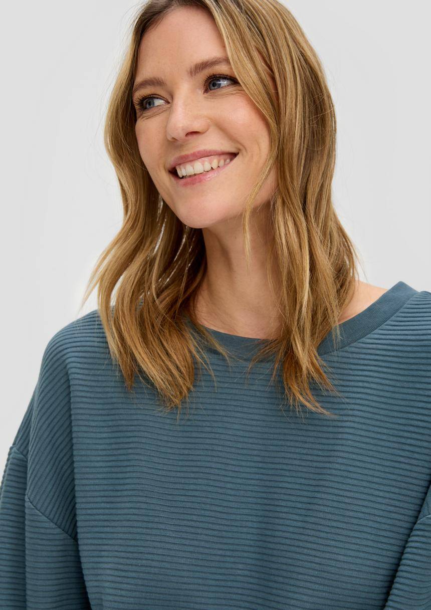 S.Oliver Sweatshirt In Ripp-Optik