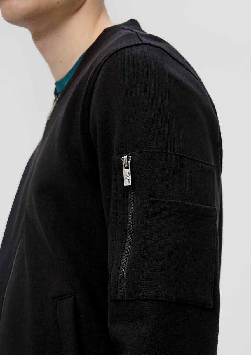 S.Oliver Sweatshirt-Jacke Mit Ärmeltasche
