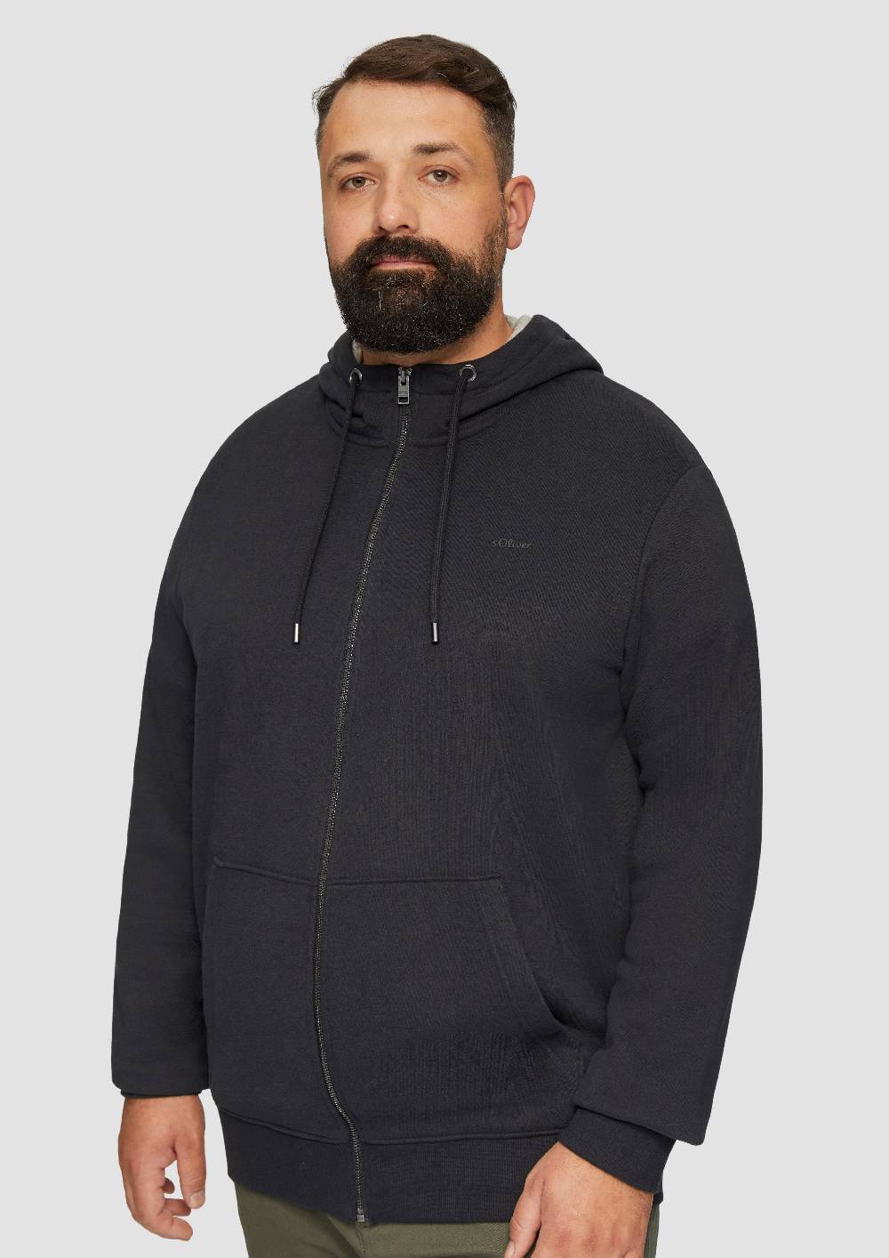 S.Oliver Sweatshirt-Jacke Mit Kapuze Und Logo