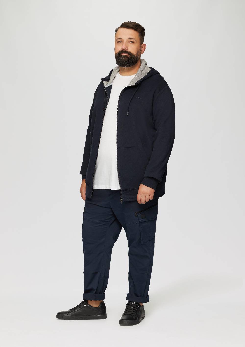 S.Oliver Sweatshirt-Jacke Mit Kapuze Und Logo