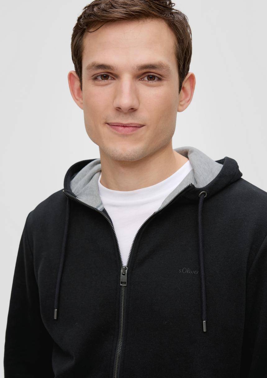 S.Oliver Sweatshirt-Jacke Mit Kapuze Und Logo