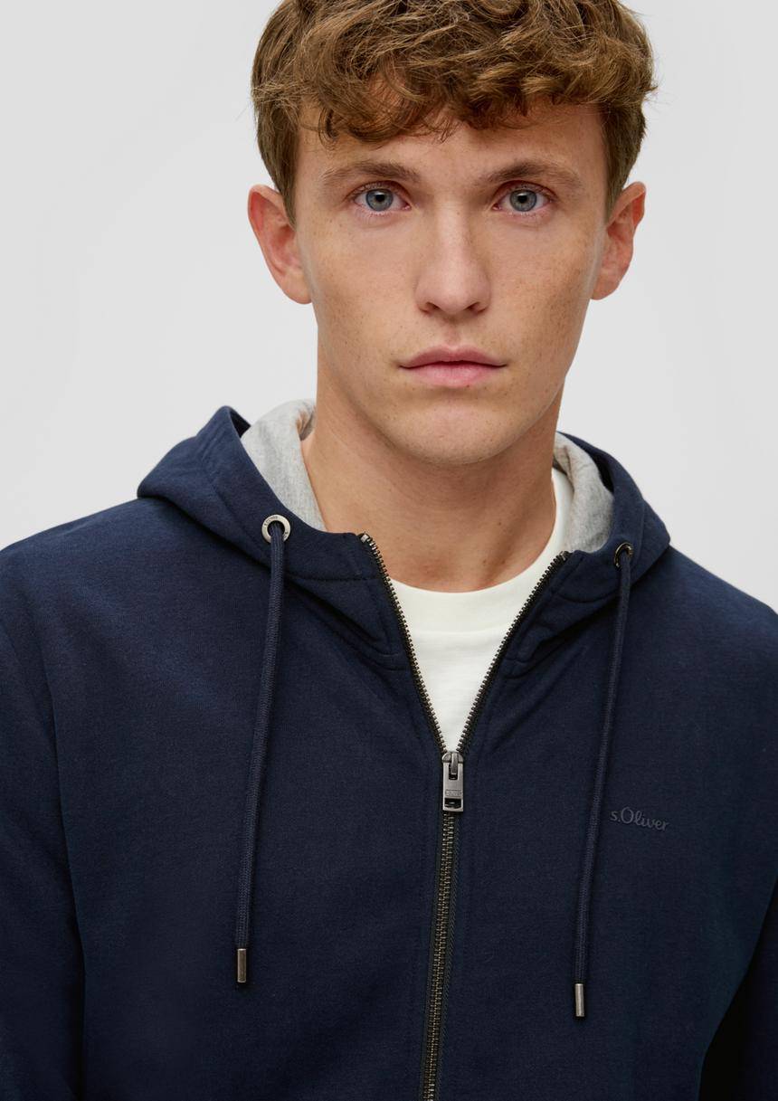 S.Oliver Sweatshirt-Jacke Mit Kapuze Und Logo