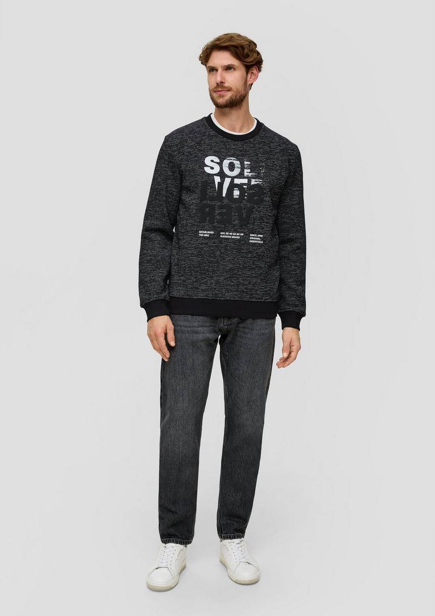 S.Oliver Sweatshirt Mit Gummiertem Schriftprint