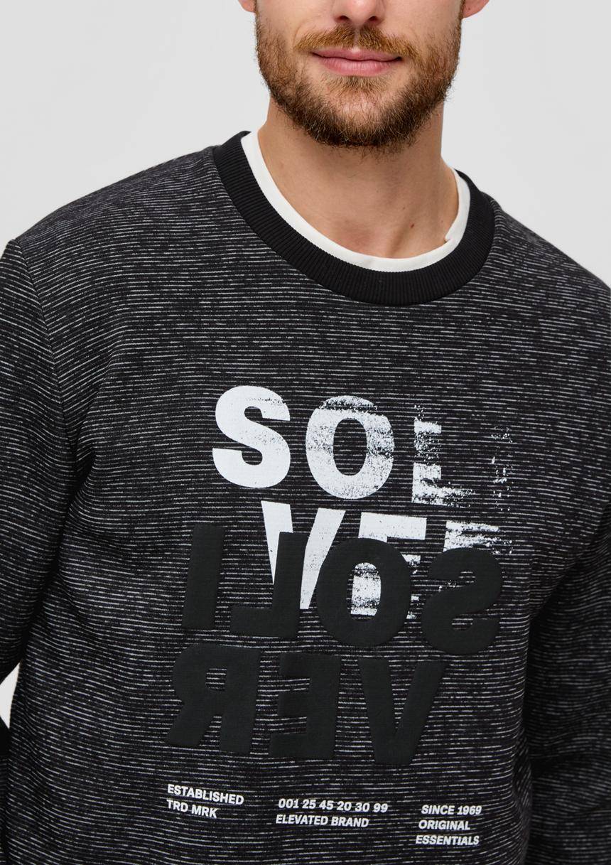 S.Oliver Sweatshirt Mit Gummiertem Schriftprint