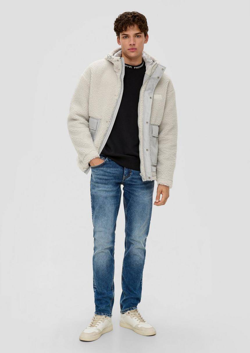S.Oliver Sweatshirt Mit Jacquard-Blende