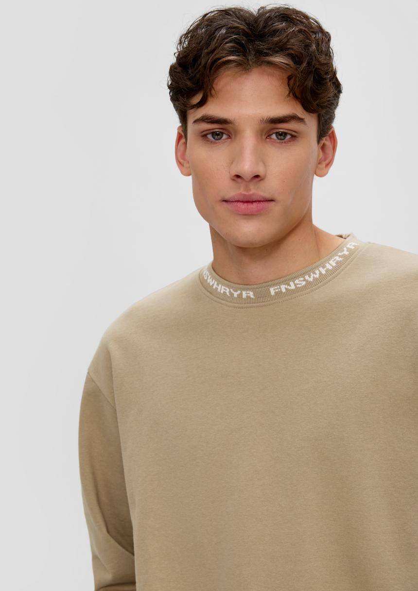 S.Oliver Sweatshirt Mit Jacquard-Blende