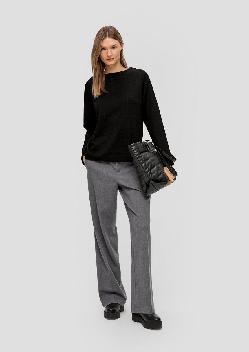 S.Oliver Sweatshirt Mit Musterstruktur